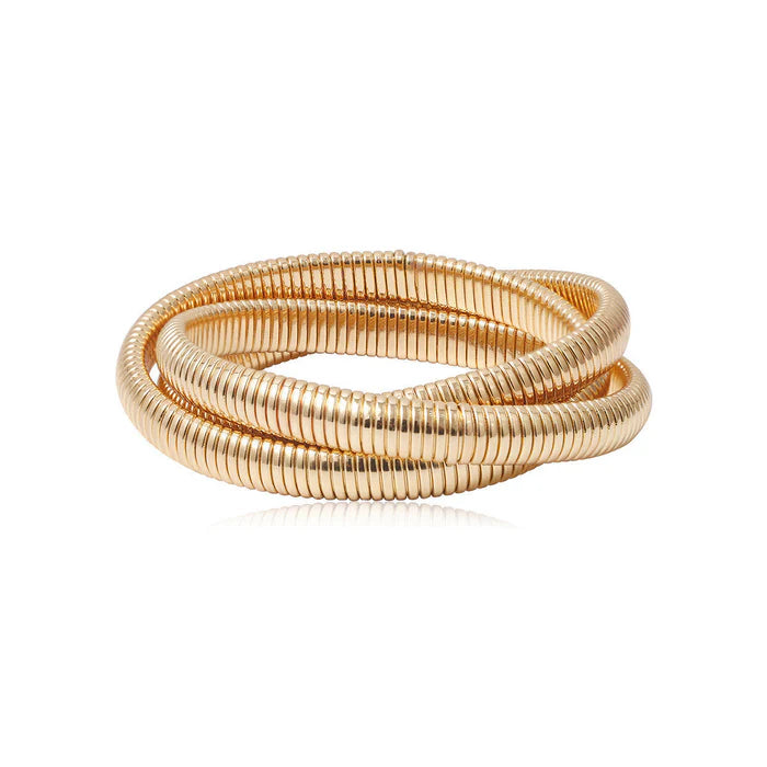 Chunky Layered Twisted Bangles